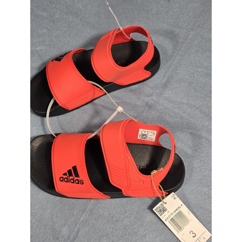 adidas Adilette Sandal K (Kids' / Youth sizing Red New Sz 3